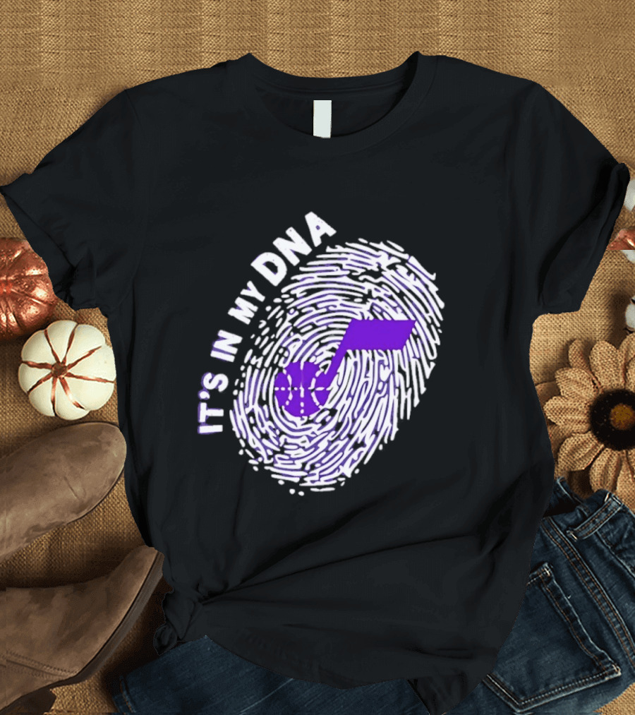 Utah Jazz It's In My DNA Fingerprint Basketball Fan T-Shirt