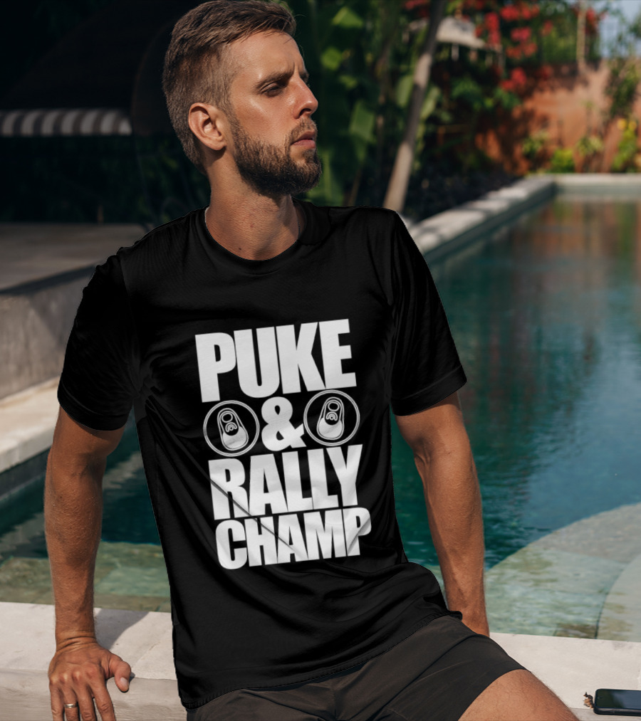 Puke And Rally Champ Soda Can Lids Fun T-Shirt