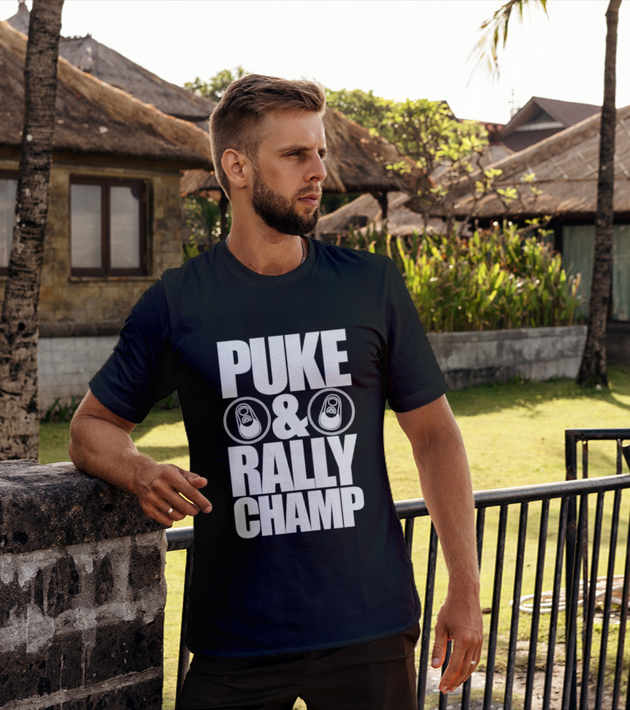 Puke And Rally Champ Soda Can Lids Fun T-Shirt