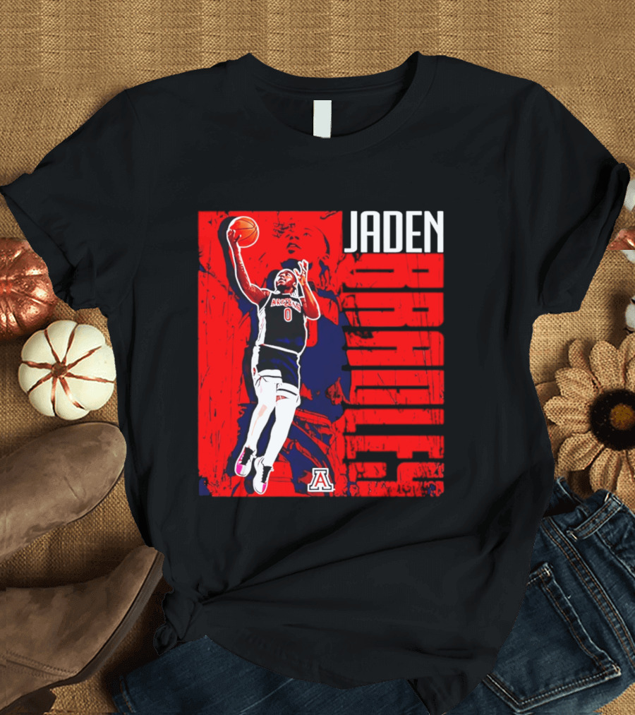 Jaden Bradley Arizona Wildcats NCAA Basketball Player Collage T-Shirt