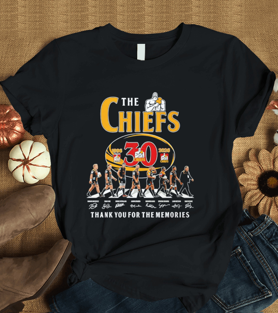 The Chiefs 30th Anniversary 1996 2026 Thank You For The Memories Signatures T-Shirt