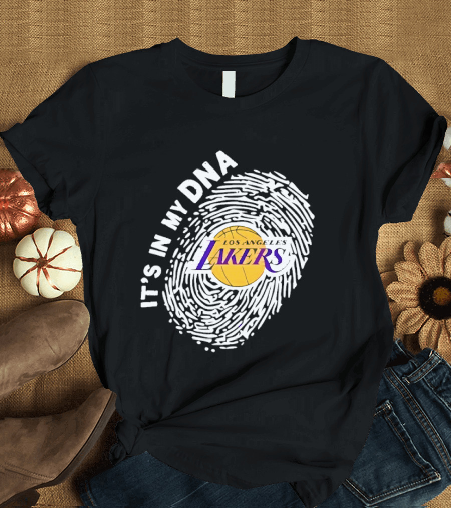 Los Angeles Lakers It's In My DNA Fingerprint T-Shirt