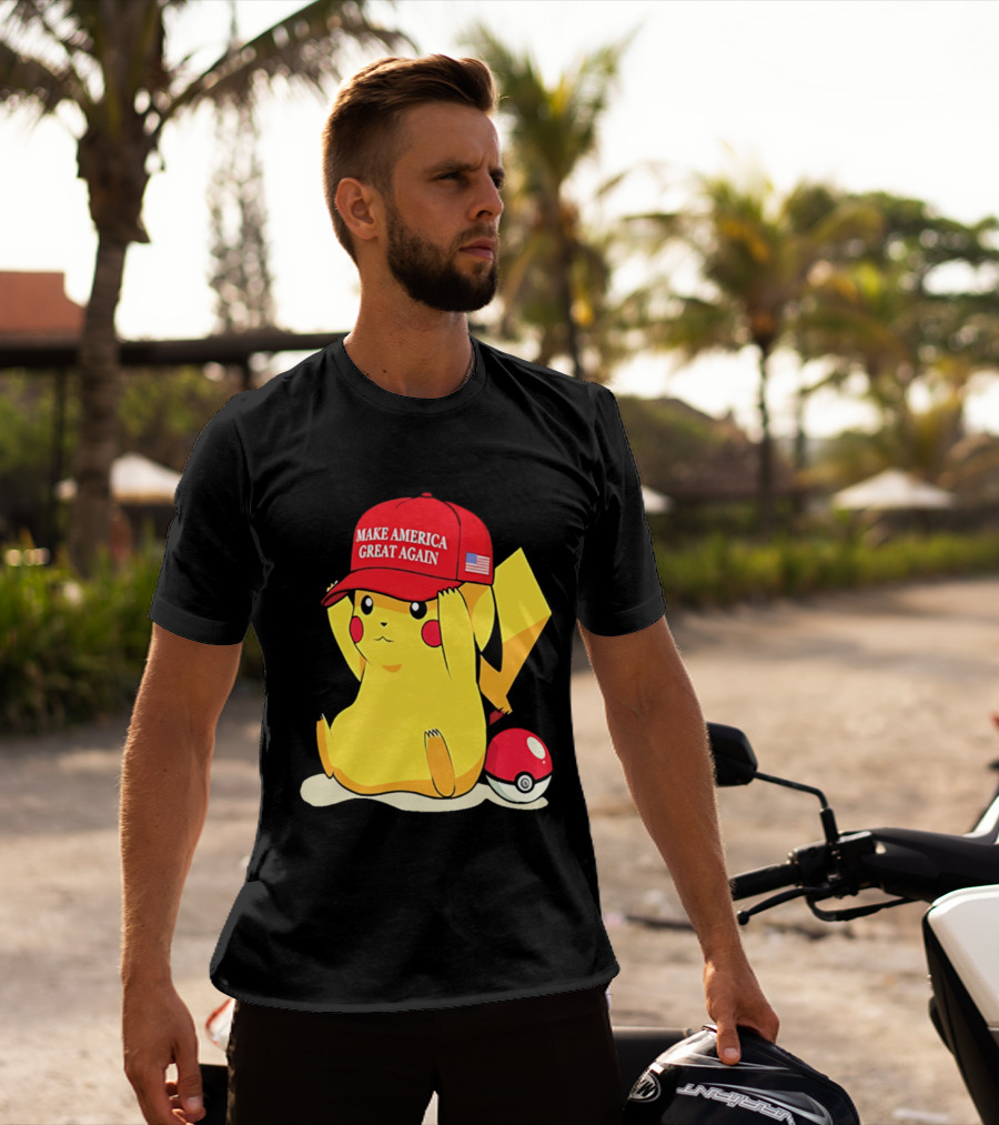 MAGA Pikachu Make America Great Again Hat Pokemon Fan Trend T-Shirt