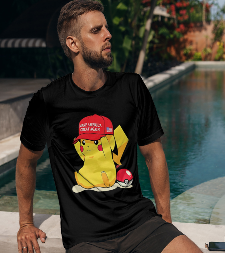 MAGA Pikachu Make America Great Again Hat Pokemon Fan Trend T-Shirt