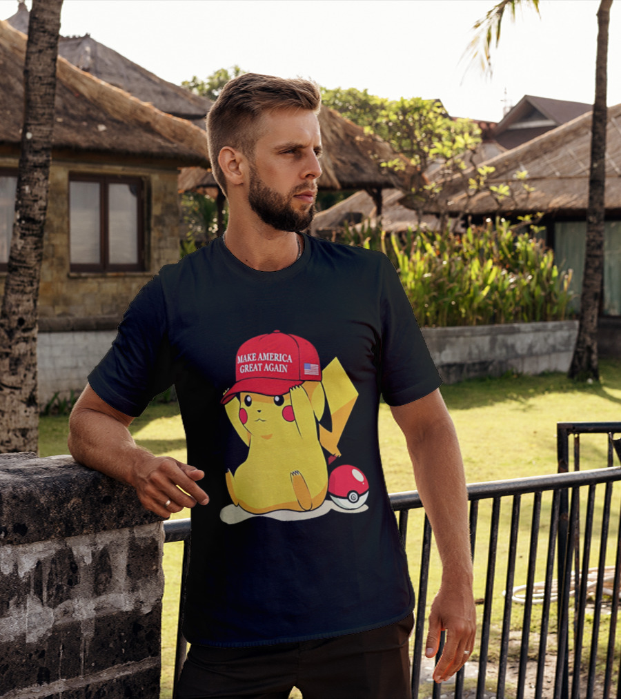 MAGA Pikachu Make America Great Again Hat Pokemon Fan Trend T-Shirt