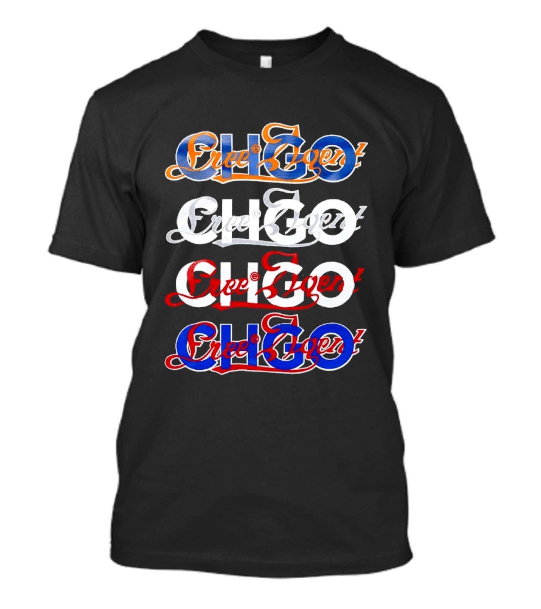 Chicago Bears Cubs Bulls White Sox Free Agent CHGO T-Shirt