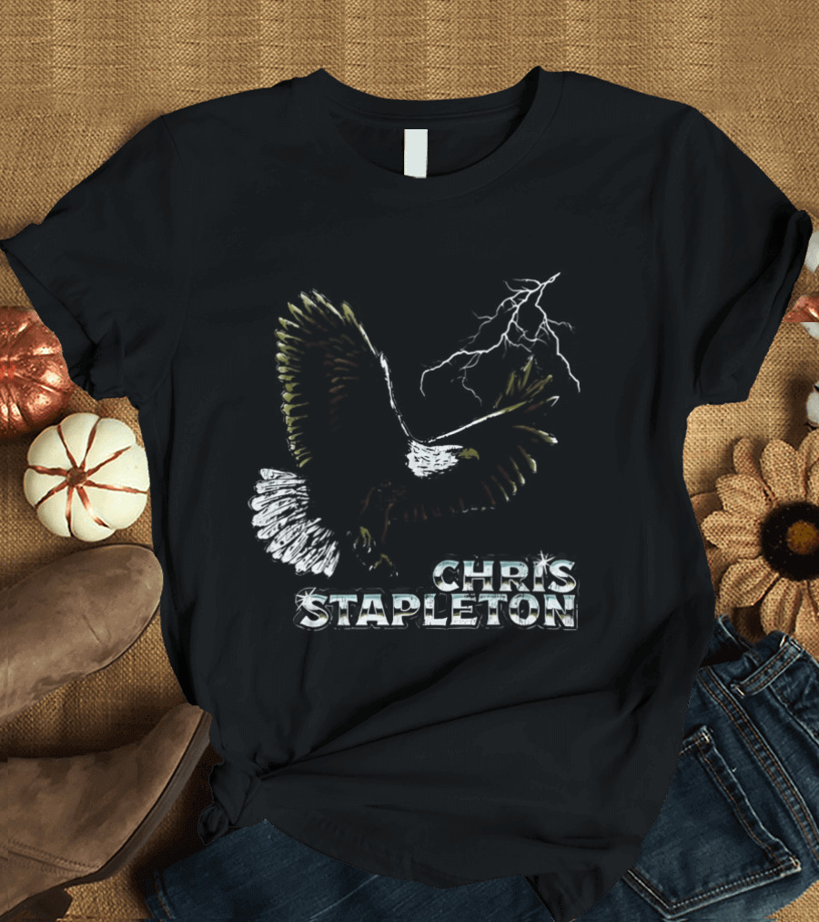 Chris Stapleton Bald Eagle With Lightning T-Shirt