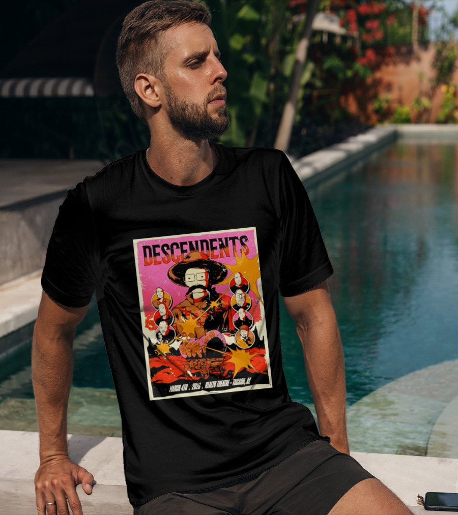 Descendents Live March 4 2026 At Rialto Theatre Tucson Arizona Concert Event T-Shirt