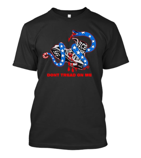 Don't Tread On Me Ice Snake Swastika Shoe T-Shirt