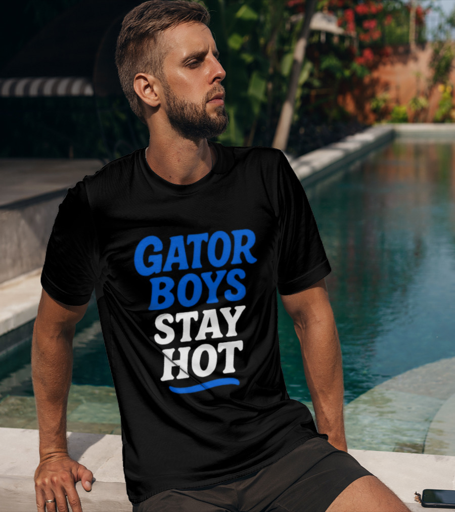 Florida Gator Boys Stay Hot Blue And White T-Shirt