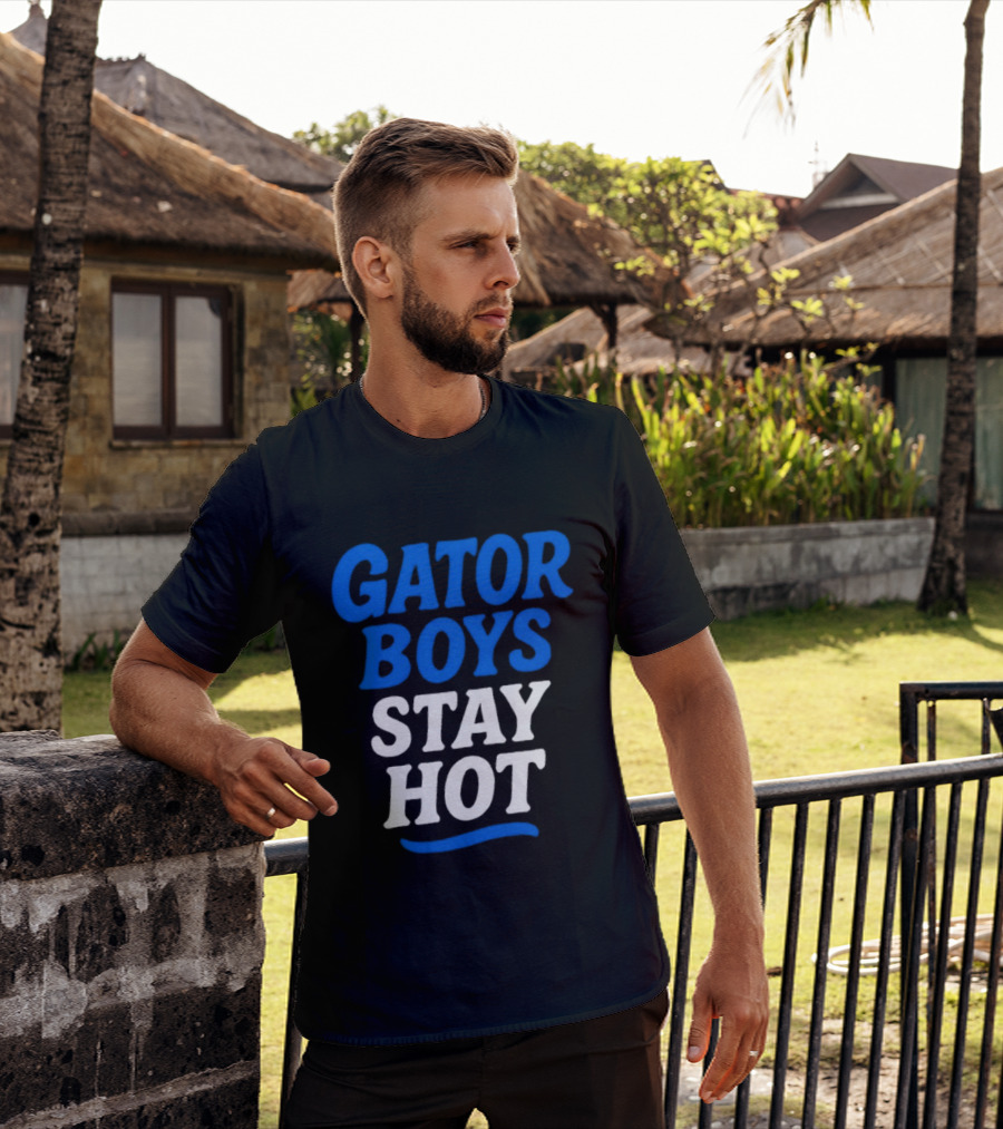 Florida Gator Boys Stay Hot Blue And White T-Shirt