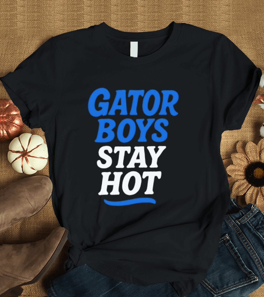 Florida Gator Boys Stay Hot Blue And White T-Shirt