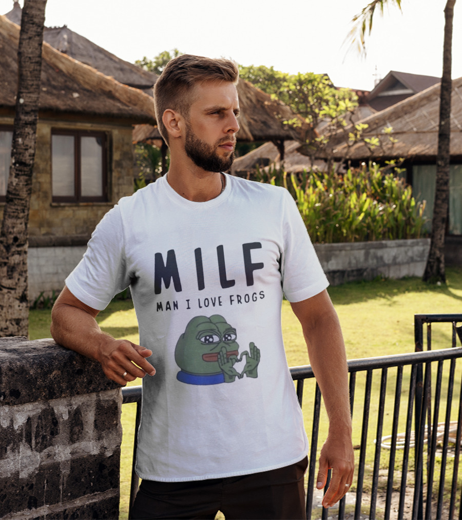 MILF Frog Meme Man I Love Frogs Heart T-Shirt