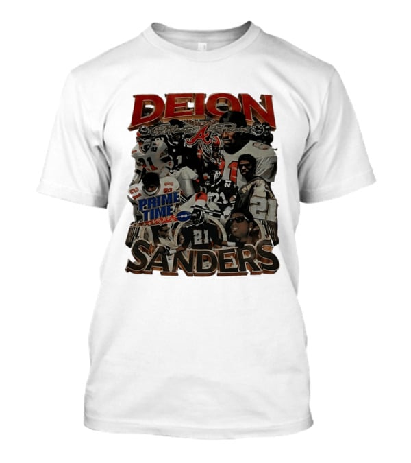 Deion Sanders Prime Time Atlanta Falcons Football 21 T-Shirt