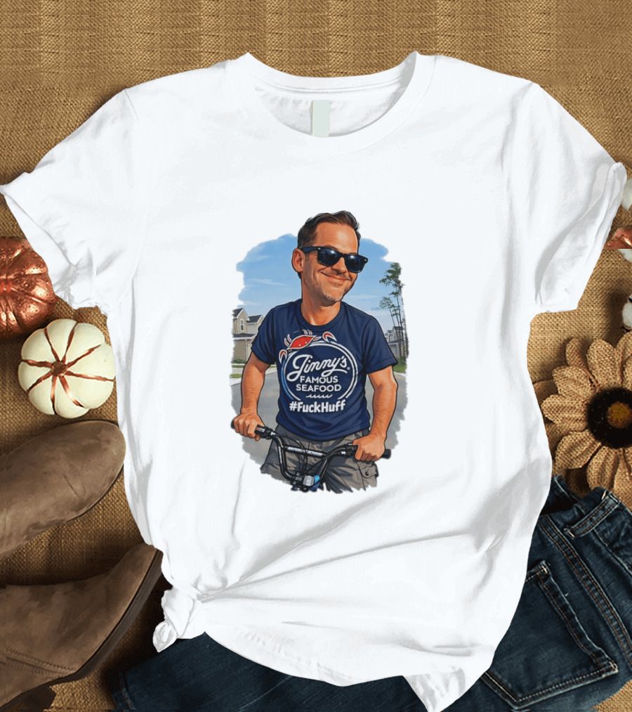 Jinny's Famous Seafood #FckHuff Bold Catchy Phrase T-Shirt