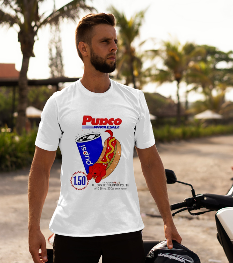 Pupco Wholesale Pupsi All Bork Hot Pupp And Polish Dog 20 Oz Soda Combo T-Shirt
