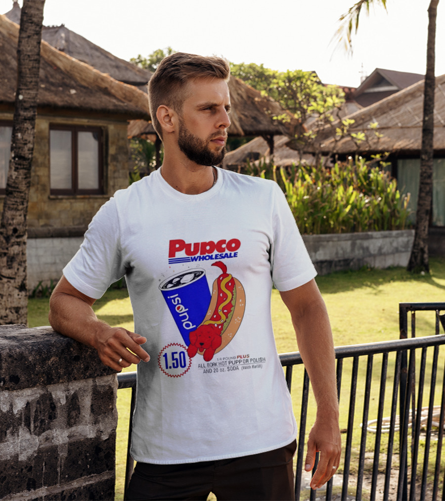 Pupco Wholesale Pupsi All Bork Hot Pupp And Polish Dog 20 Oz Soda Combo T-Shirt