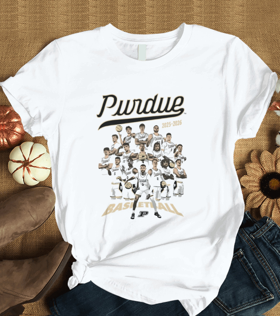 Purdue Boilermakers Basketball Team 2025 2026 Season Highlights T-Shirt