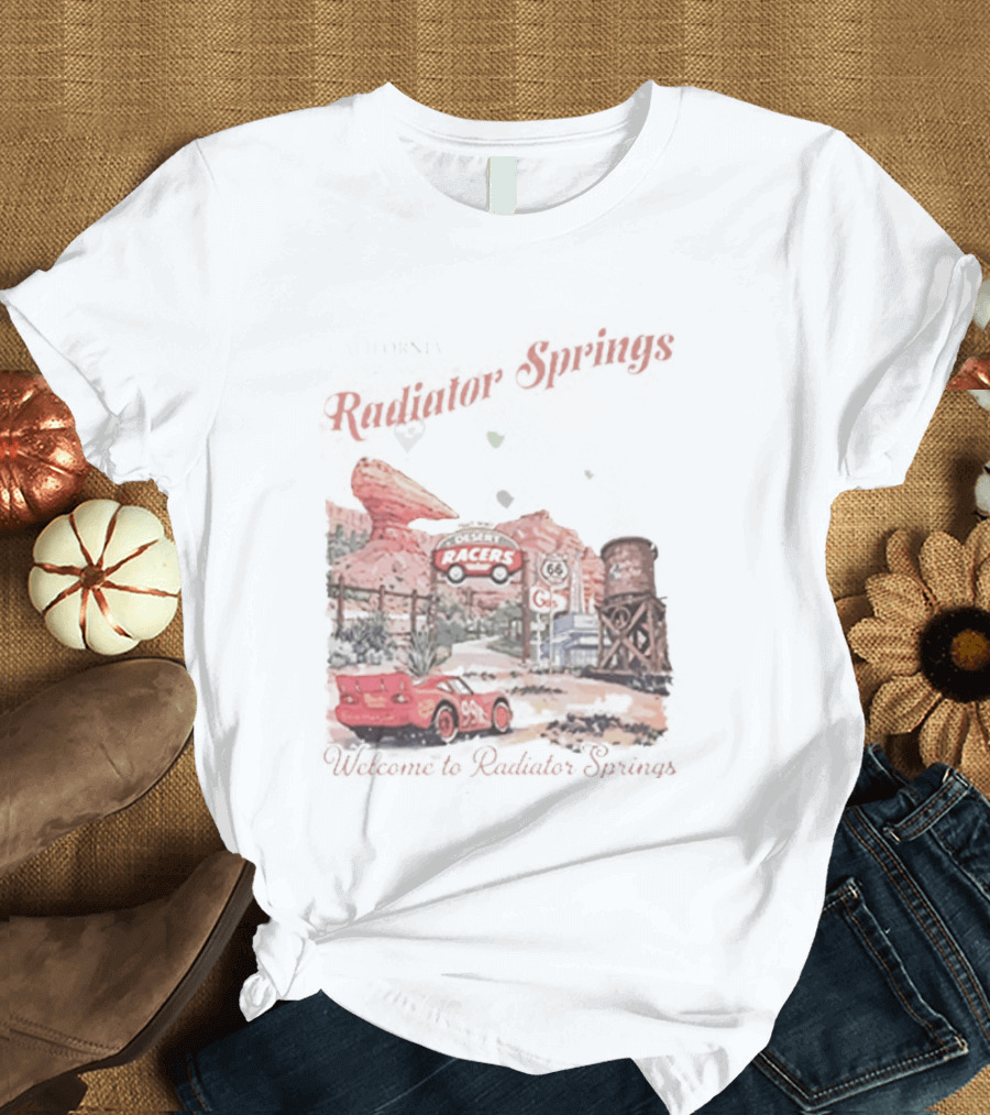 Radiator Springs Lightning McQueen Disney Pixar Cars Scenic Route Adventure T-Shirt