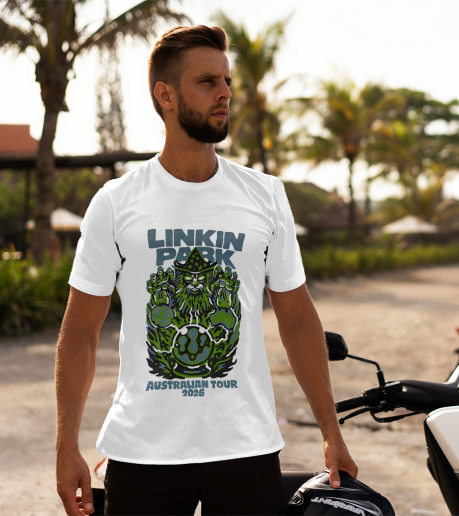 Linkin Park Australian Tour 2026 Wizard And Crystal Ball T-Shirt