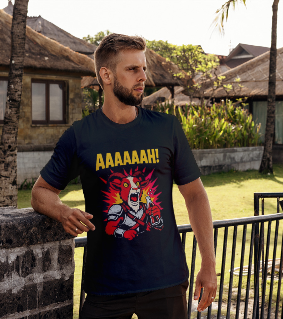 Prepotente Pony Screaming AAAAAAH Colorful Explosion T-Shirt