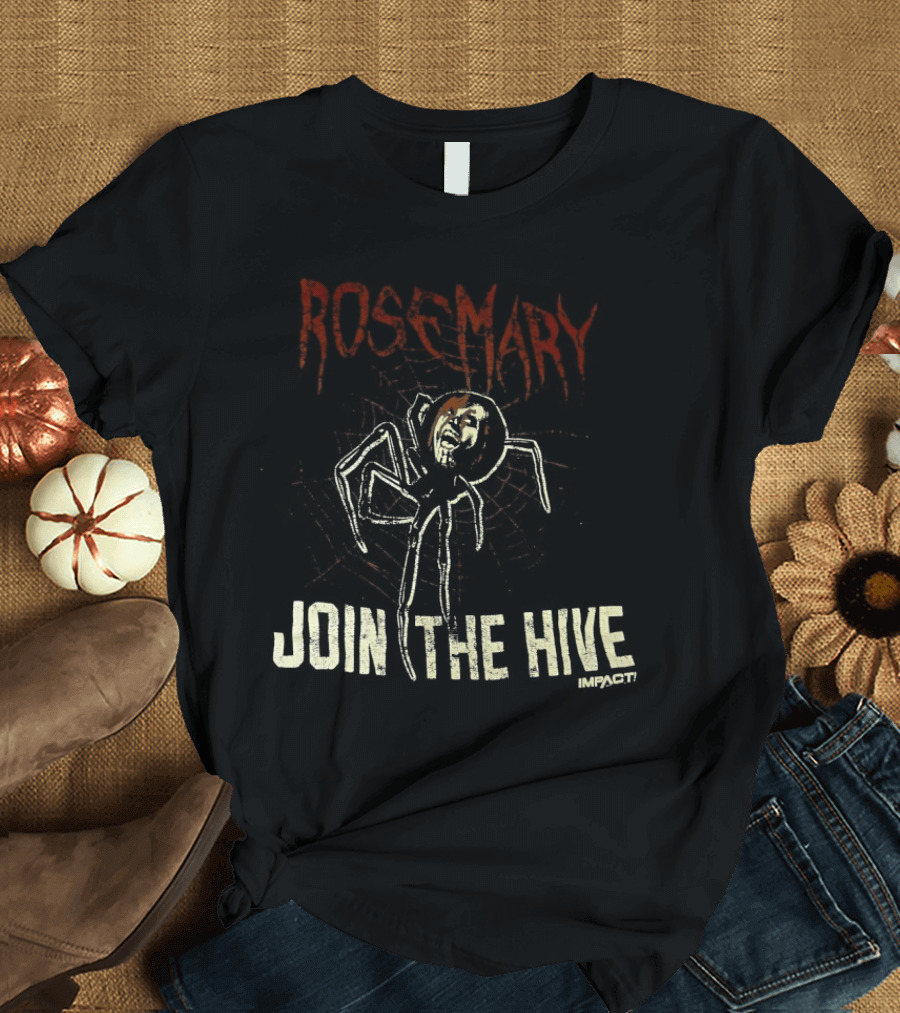 ROSE MARY JOIN THE HIVE Spooky Graphic With Sketched Spider T-Shirt