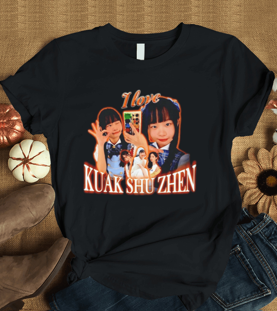 I Love Kuak Shu Zhen Selfie Style School Uniform T-Shirt