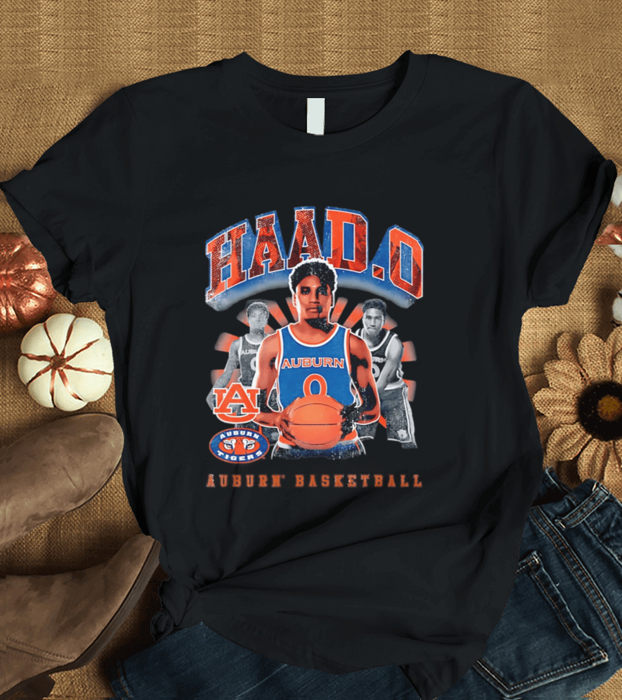 HAAD.O Auburn Basketball Tigers Player Number 0 Collage T-Shirt