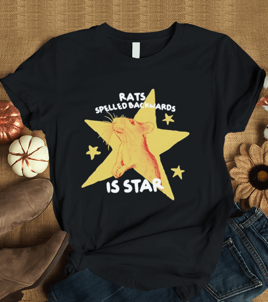 Rats Spelled Backwards Is Star Yellow Star Mouse T-Shirt