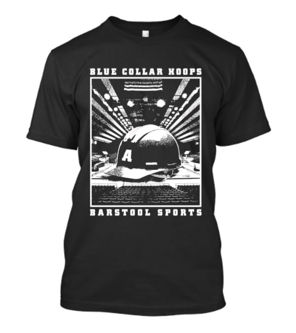 Blue Collar Hoops Barstool Sports American Flag Helmet T-Shirt