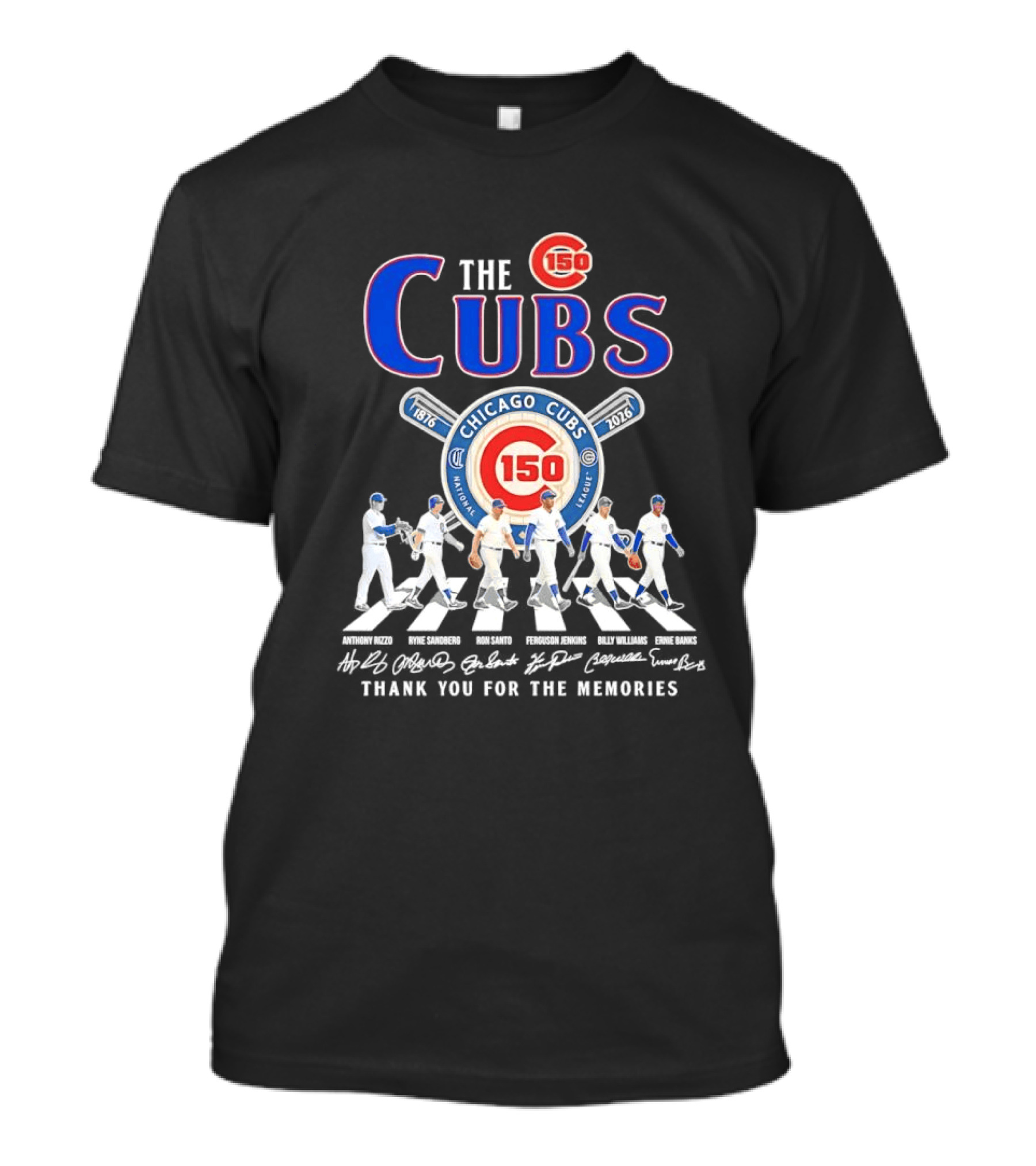 Chicago Cubs 150th Anniversary 1876 2026 Thank You For The Memories T-Shirt