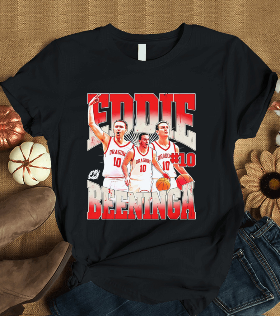 Eddie Beeninga Dragons Basketball #10 Collage MSUM NCAA T-Shirt