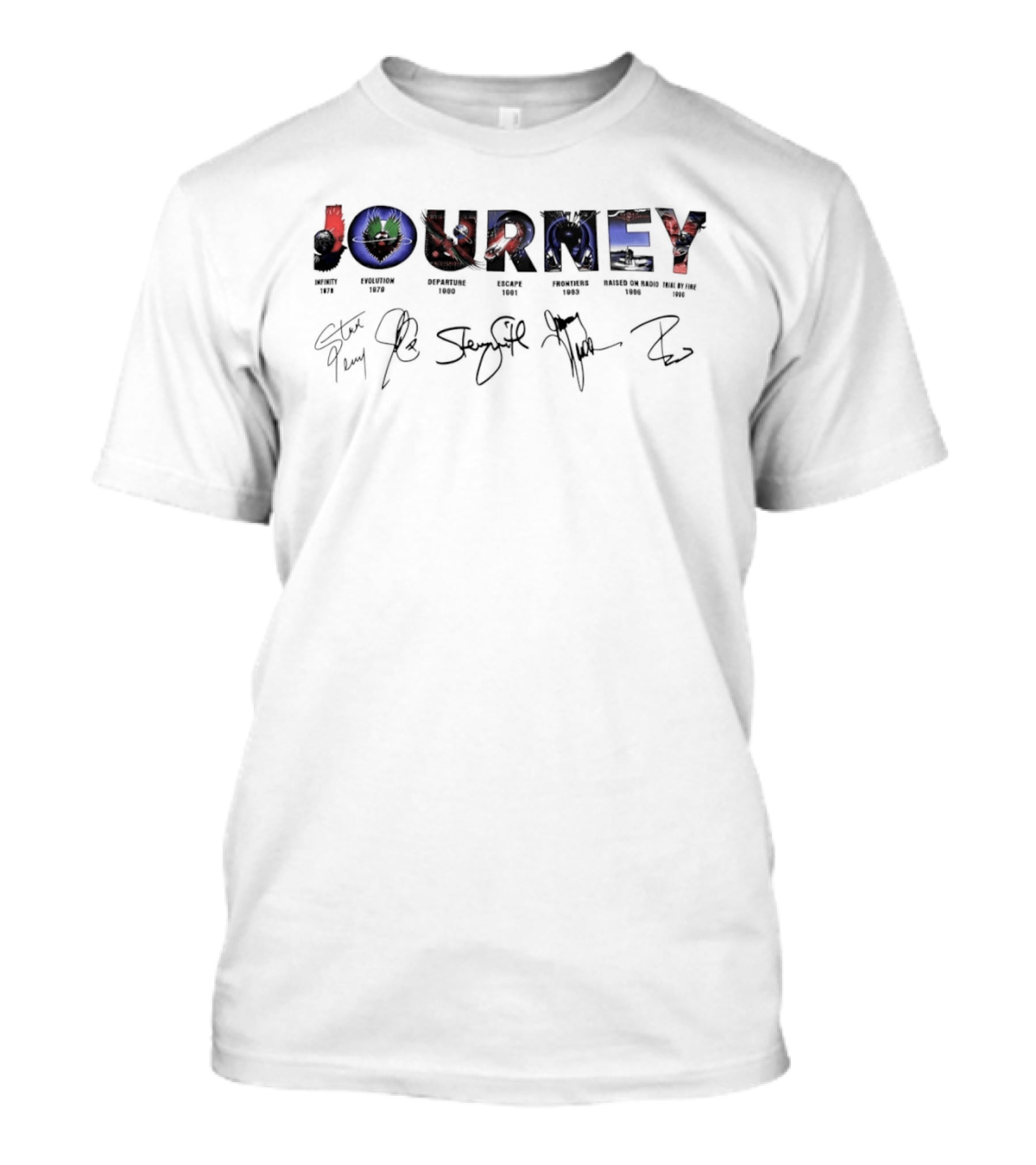 Journey Band Tour Heart Wings Signatures T-Shirt