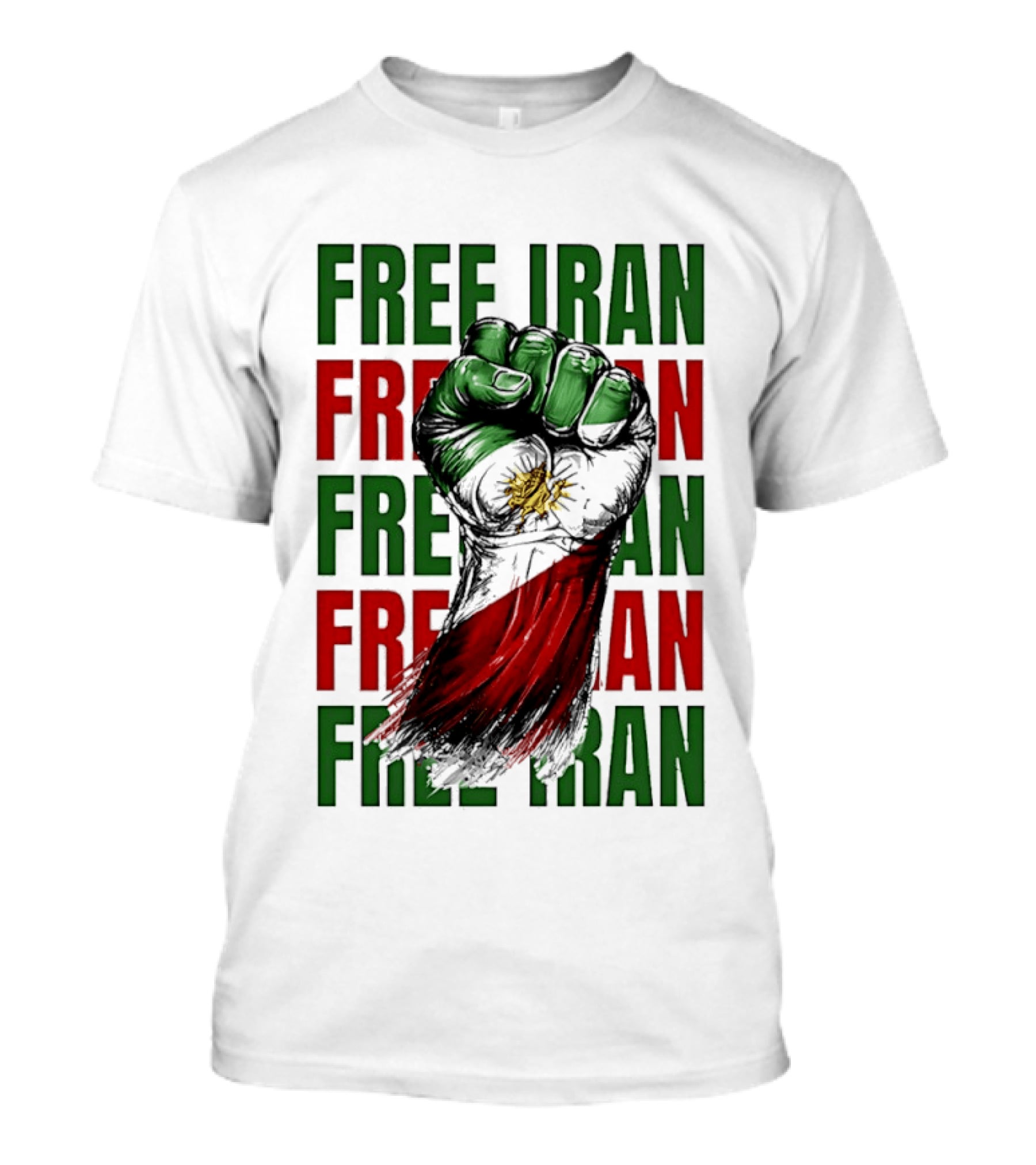Free Iran Fist Of Justice Protest T-Shirt