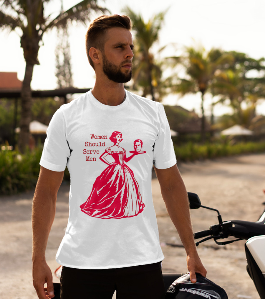 Women Should Serve Men Victorian Lady With Head On Platter T-Shirt