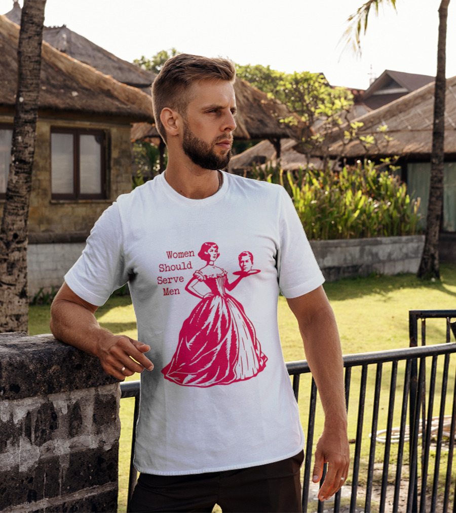 Women Should Serve Men Victorian Lady With Head On Platter T-Shirt