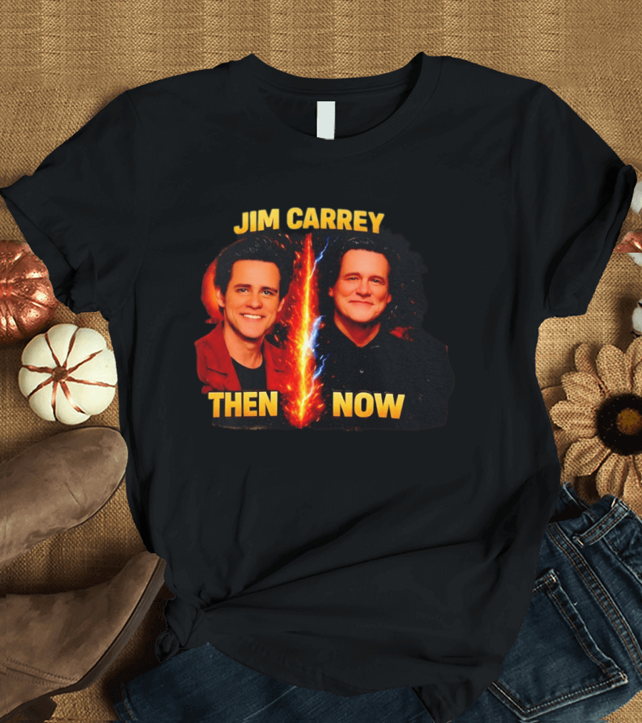 Jim Carrey Then And Now Evolution T-Shirt