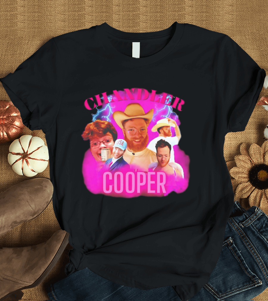 Chandler Cooper USA Lightning Cowboy Collage T-Shirt