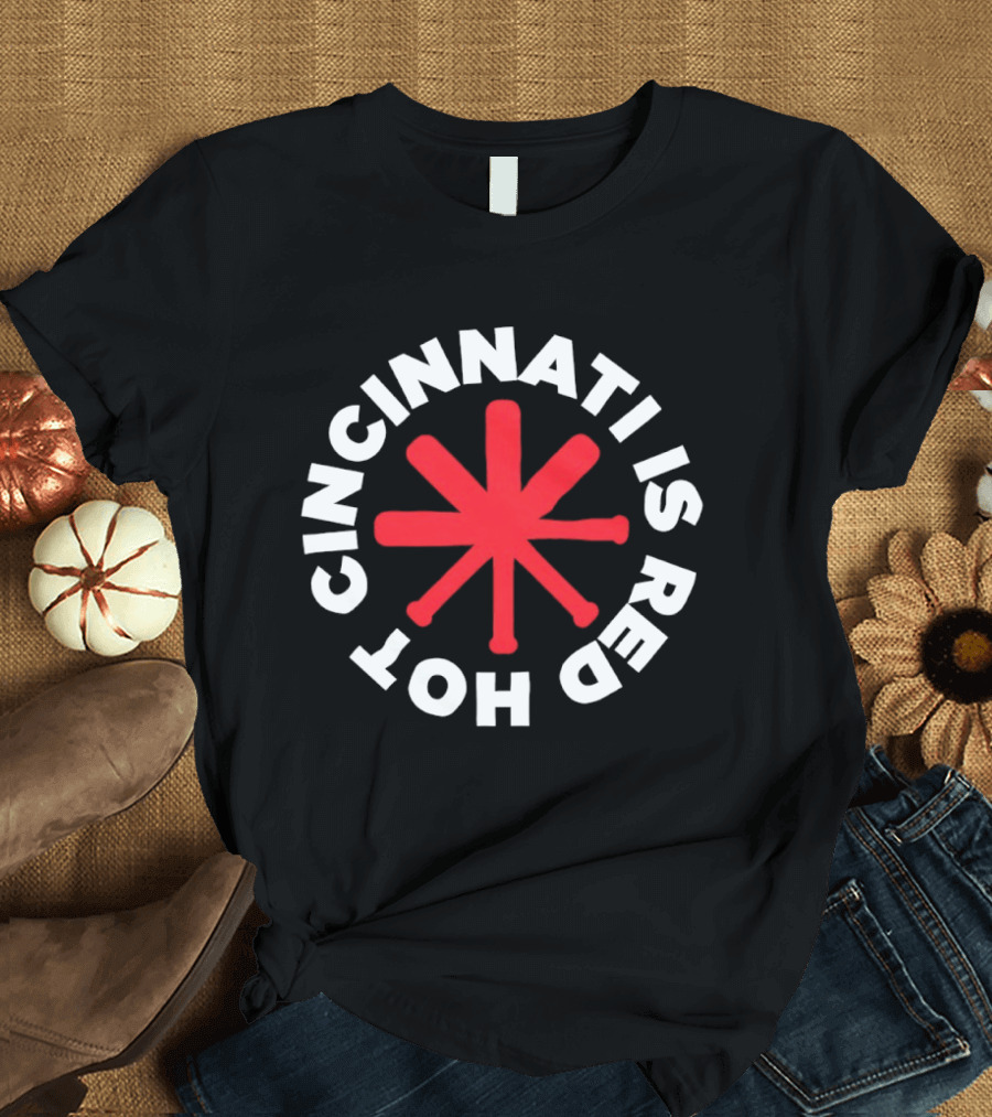 Cincinnati Reds Hot Cincinnati Baseball Bat T-Shirt