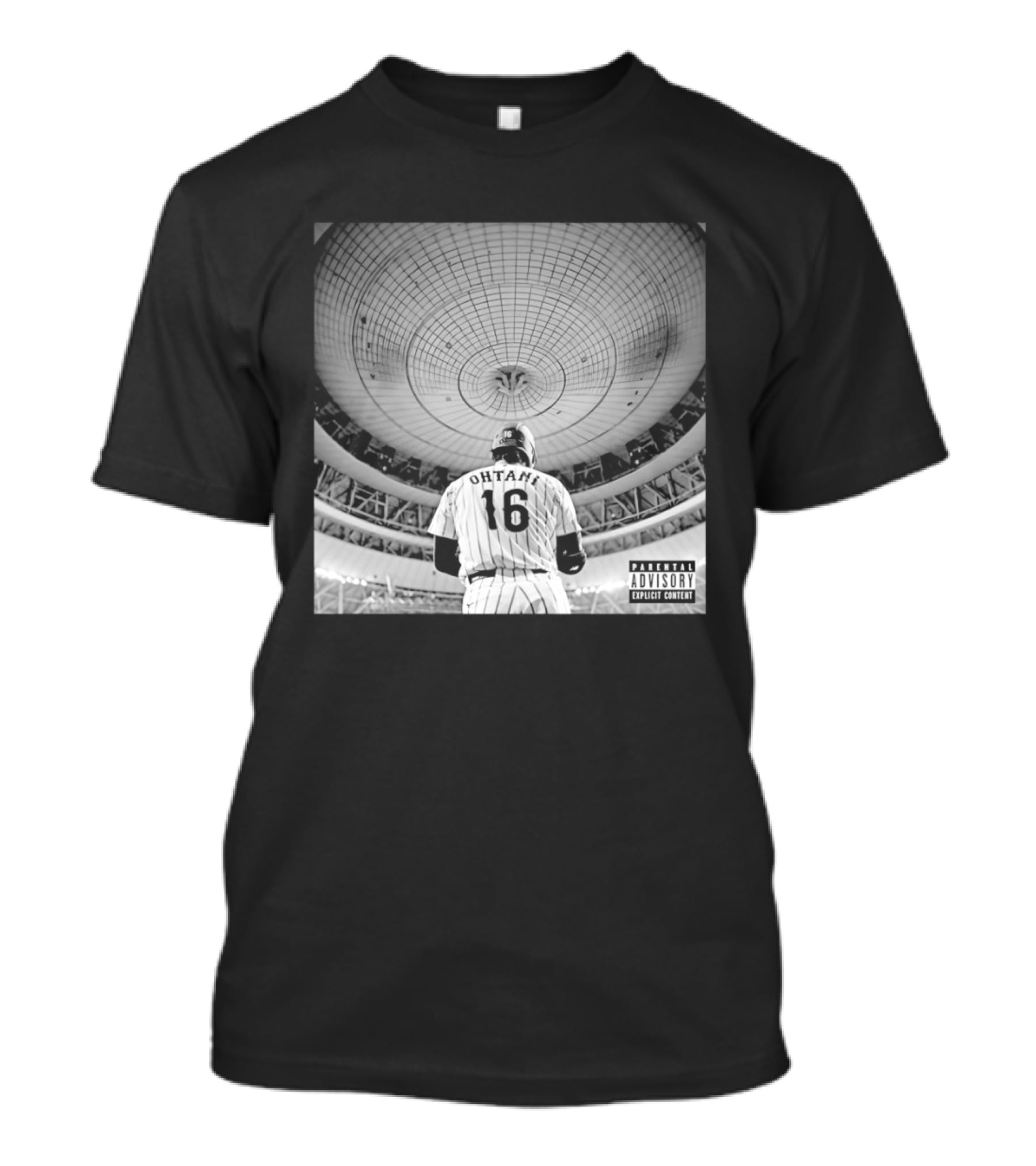Shohei Ohtani 16 Los Angeles Dodgers Turn Away Baseball Parental Advisory Explicit Content T-Shirt