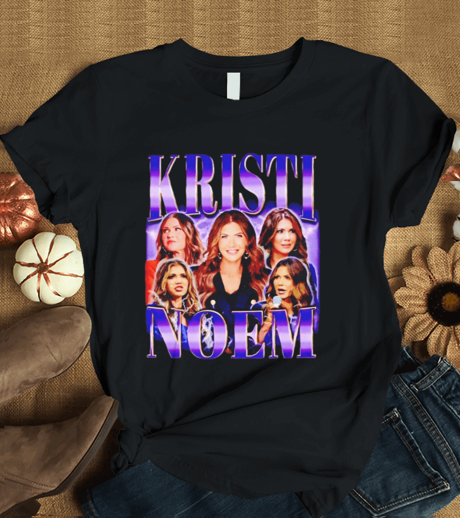 Kristi Noem Collage Purple Aesthetic T-Shirt