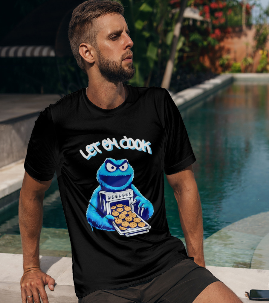 Cookie Monster Let Em Cook Oven Cookies T-Shirt
