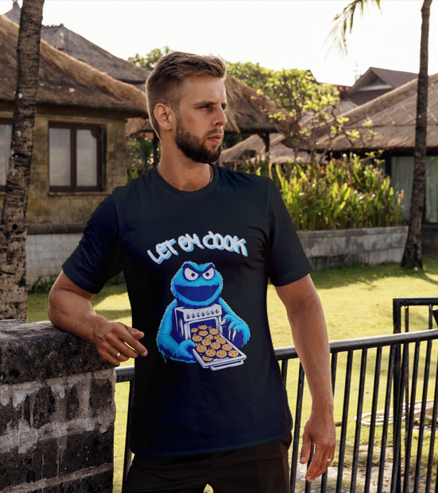 Cookie Monster Let Em Cook Oven Cookies T-Shirt