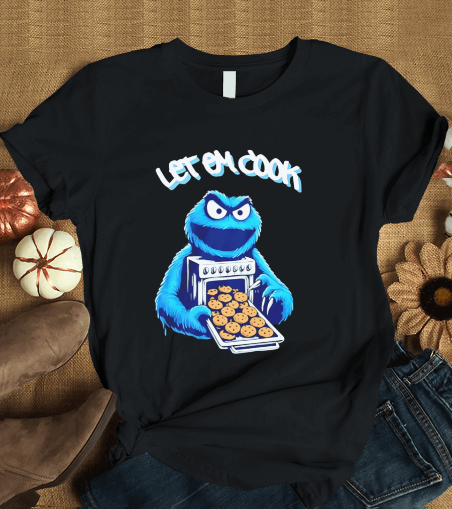 Cookie Monster Let Em Cook Oven Cookies T-Shirt