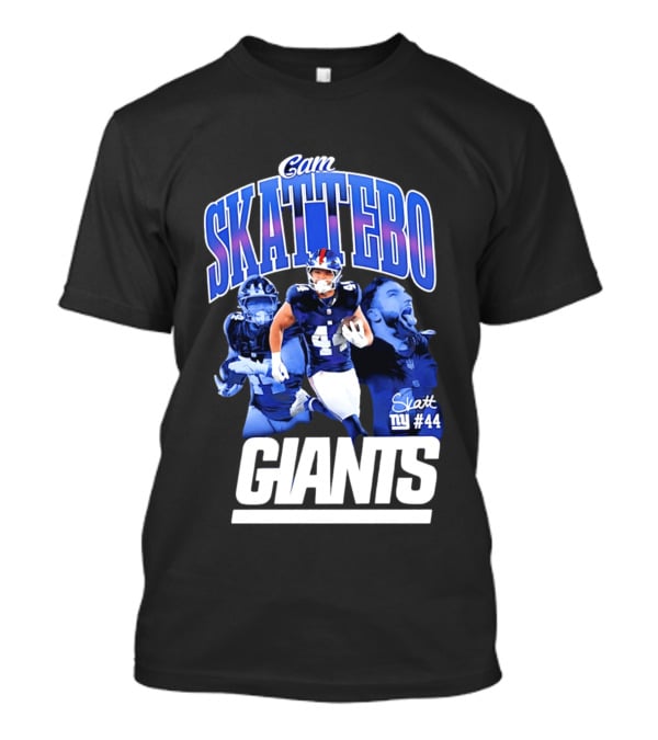 Cam Skattebo Giants #44 Triple Pic T-Shirt