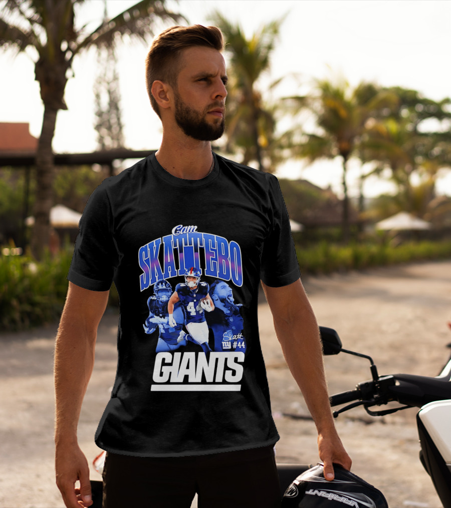 Cam Skattebo Giants #44 Triple Pic T-Shirt