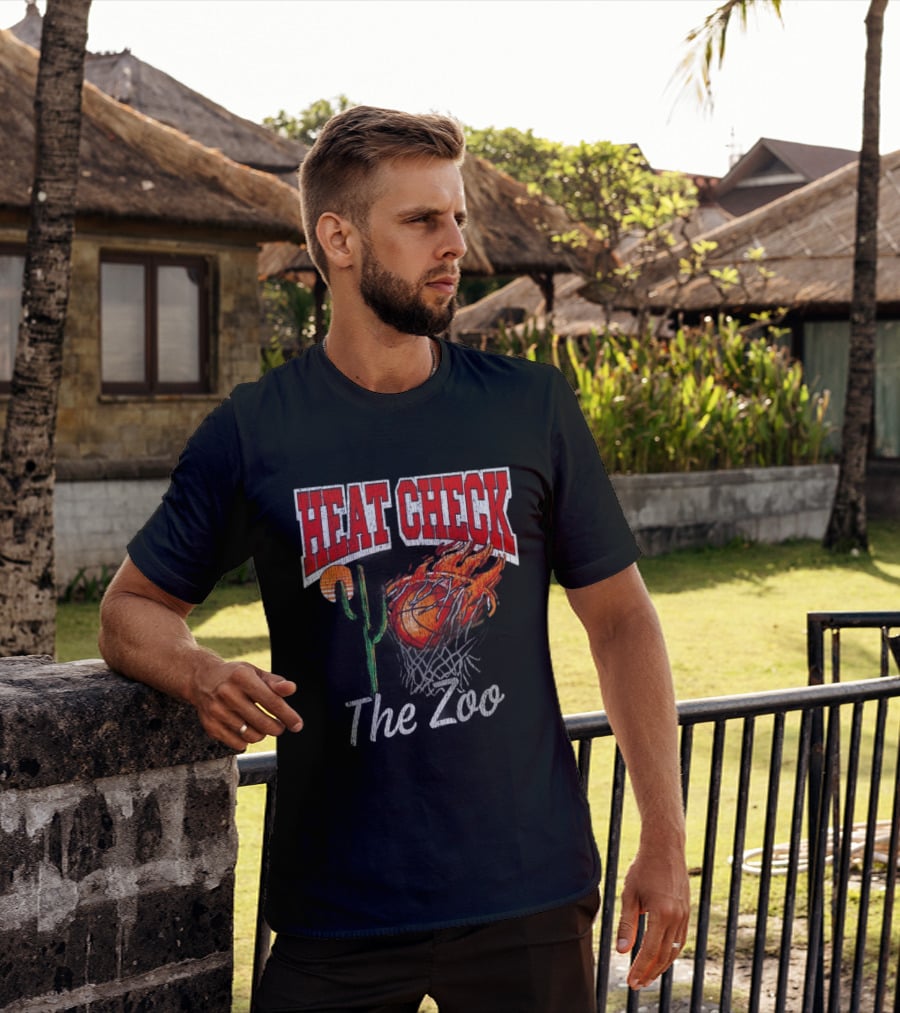 Heat Check The Zoo Flaming Basketball Cactus T-Shirt