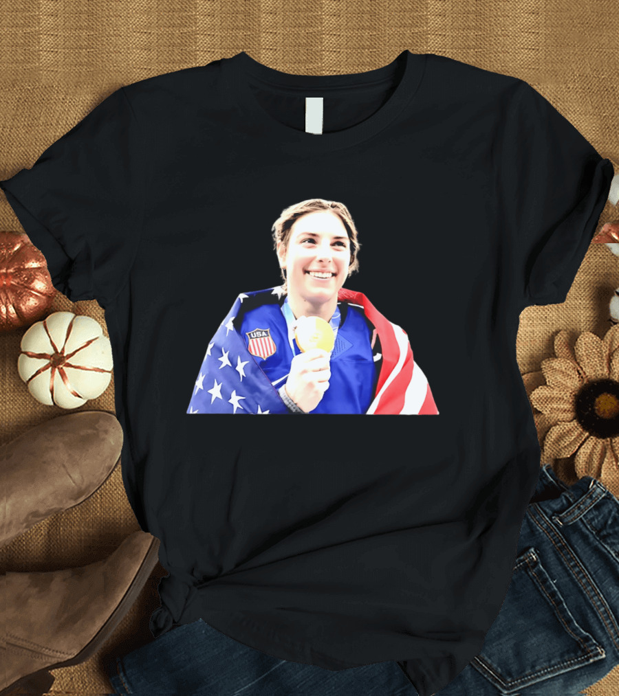 Hillary Knight USA Women's National Ice Hockey American Flag Gold Medal 2026 T-Shirt