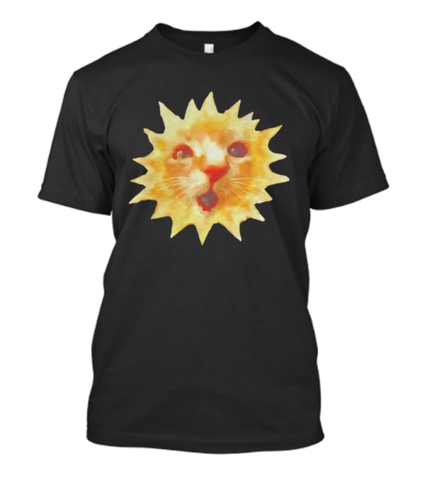 Cat Face Sun Meme Funny Internet Trend T-Shirt