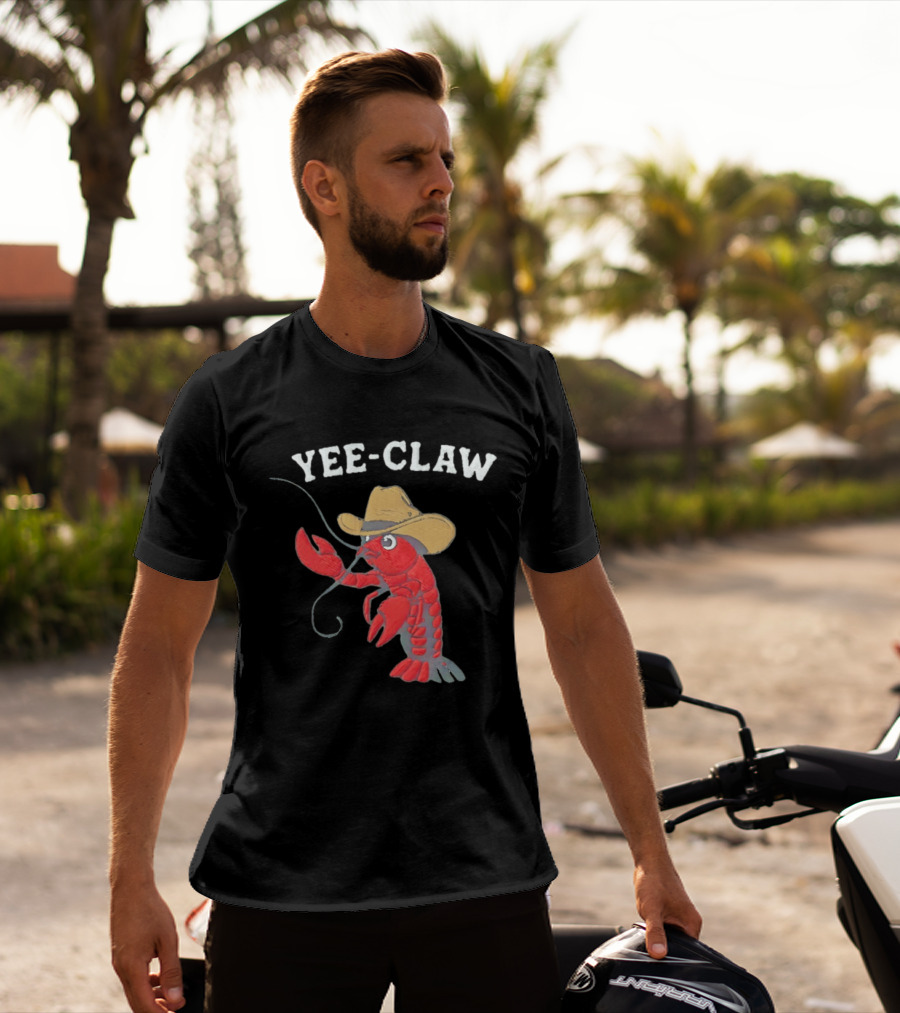 Yee Claw Cowboy Lobster Embroidered Wrangler T-Shirt